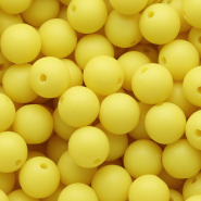 DQ Perles acryliques 12 mm Jaune soleil