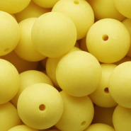 DQ Perles acryliques 20 mm Jaune soleil