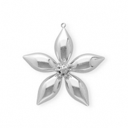 Breloques en acier Inox fleur Argenté