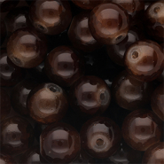 Perles en verre 10 mm Marron