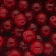 Perles en verre 10 mm Rouge bourgogne