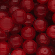 Perles en verre 12 mm Rouge bourgogne