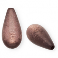 Perles Super Polaris Elements en forme de goutte shiny Marron foncé