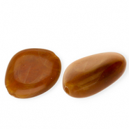 Perles acryliques irrégulier Marron-marron camel-blanc marbré