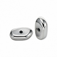 Perles acryliques en forme de galet Argenté