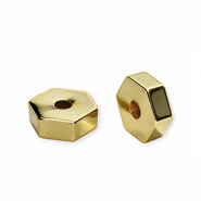 Perles acryliques hexagone Doré