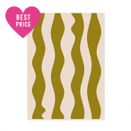 BY31® Cartes à bijoux vagues Vert olive-crème