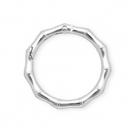 Apprêts anneau porte-clés mousqueton anneau effet bambou Argenté