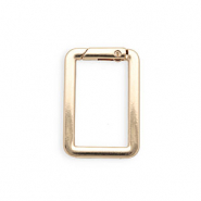 Apprêts anneau porte-clés mousqueton rectangle Doré