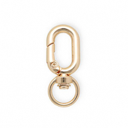 Apprêts anneau porte-clés mousqueton ovale Doré