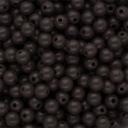 DQ Perles acryliques 6 mm brillant Marron chocolat fonc&eacute;