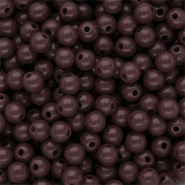DQ Perles acryliques 6 mm brillant Marron fonc&eacute;