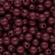DQ Perles acryliques 8 mm brillant Rouge acajou