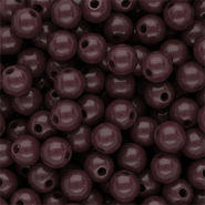 DQ Perles acryliques 8 mm brillant Marron fonc&eacute;