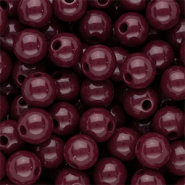 DQ Perles acryliques 10 mm brillant Rouge acajou