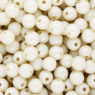 DQ Perles acryliques 10 mm brillant Blanc cass&eacute;