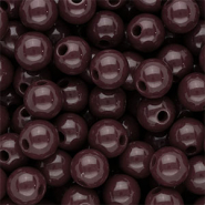 DQ Perles acryliques 10 mm brillant Marron fonc&eacute;