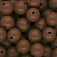 DQ Perles acryliques 12 mm brillant Marron