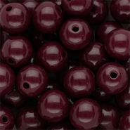 DQ Perles acryliques 12 mm brillant Rouge acajou