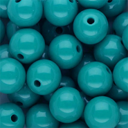 DQ Perles acryliques 14 mm brillant Turquoise