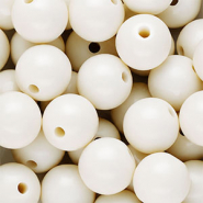 DQ Perles acryliques 14 mm brillant Blanc cass&eacute;