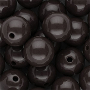 DQ Perles acryliques 16 mm brillant Marron chocolat fonc&eacute;