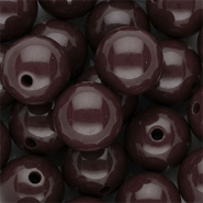 DQ Perles acryliques 16 mm brillant Marron fonc&eacute;