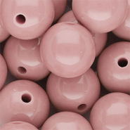 DQ Perles acryliques 18 mm brillant Rose vintage