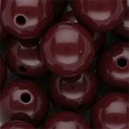 DQ Perles acryliques 18 mm brillant Rouge acajou
