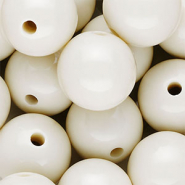 DQ Perles acryliques 18 mm brillant Blanc cass&eacute;