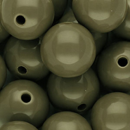 DQ Perles acryliques 18 mm brillant Vert arm&eacute;e