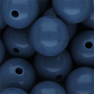 DQ Perles acryliques 18 mm brillant Bleu sarcelle