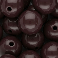 DQ Perles acryliques 18 mm brillant Marron fonc&eacute;