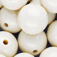 DQ Perles acryliques 20 mm brillant Blanc cass&eacute;