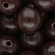 DQ Perles acryliques 20 mm brillant Marron fonc&eacute;