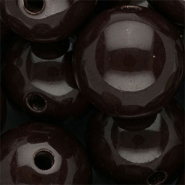 DQ Perles acryliques 25 mm brillant Marron chocolat fonc&eacute;