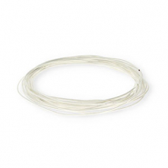 Cuir rond&nbsp;1&nbsp;mm Blanc