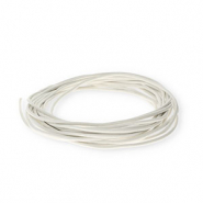 Cuir rond&nbsp;2&nbsp;mm Blanc