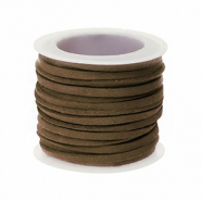 Simili daim plat 3&nbsp;mm Marron fonc&eacute;