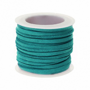 Simili daim plat 3&nbsp;mm Bleu sarcelle