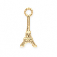 Breloques en acier Inox tour Eiffel Dor&eacute;