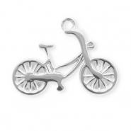 Breloques en acier Inox v&eacute;lo Argent&eacute;