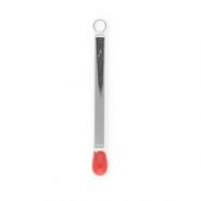 Breloques en acier Inox allumette Argent&eacute;-rouge