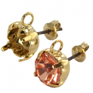 Boucles d'oreilles puces DQ pour chaton SS39 Doré