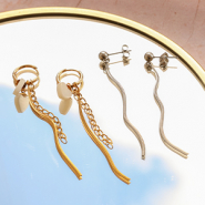 Nouveau Nouveau ! Boucles d'oreilles en acier inox