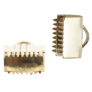 Griffe ruban en m&eacute;tal DQ 8mm Dor&eacute;