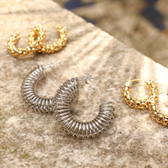 Nouveau Vient d'arriver ! Boucles d'oreilles en acier 