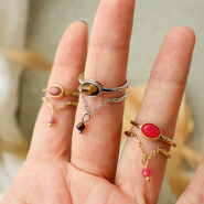 Nouveau Magnifiques bagues avec pierre naturelle