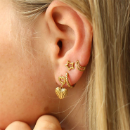 Nouveau Nouvelle boucle d'oreille en acier inoxydable