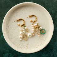 Nouveau Nouvelles perles acrylique avec détails dorés